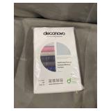 Deconovo White Blackout Curtain Panels for Bedroom and Living Room, 84 Inch Long Drapes - Thermal Insulated Window Curtains with Floral Pattern (52 x 84 Inch, Greyish White, 2 Panels)
