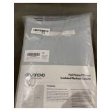 Deconovo White Blackout Curtain Panels for Bedroom and Living Room, 84 Inch Long Drapes - Thermal Insulated Window Curtains with Floral Pattern (52 x 84 Inch, Greyish White, 2 Panels)