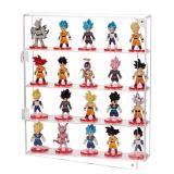 AITEE Acrylic Display Case for Mini Funko Pop Figures, Clear Wall Mounted or Desktop 4 Layer Storage Box Cabinet Organizer for Mini Toys, Collections or Stone