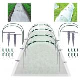 8 Pack U-Shaped Green House Hoops, 39.37Ft x 5.9Ft Non-Woven Fabric Garden Tunnel Plant Cover Set for Winter Protection Plants&Vegetable from Harsh Weather, Animals, and Pests