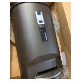 simplehuman 50 Liter / 13 Gallon Semi-Round Plastic Step Trash Can, Mocha