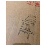 Lindsey Arched Back Upholstered Counter Height Stools Black (Set of 2)