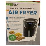 GoWISE USA Electric Mini Air Fryer with Digital Touchscreen + Recipe Book, 1.7-Qt up to 2 Qt Max, Black/Silver