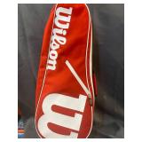 WILSON ADVANTAGE II TENNIS BAG RED AND WHITE