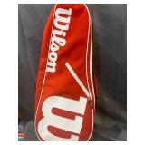 WILSON ADVANTAGE II TENNIS BAG RED AND WHITE