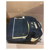 BLACK AND GOLD BABY BAG WITH PORTABLE CRIB