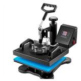 VEVOR 12X10 Inch Heat Press Dual Digital Heat Press Machine 650W Swing Away Heat Press T-Shirt Sublimation Printer Transfer 360 Degree Rotation for DIY T-Shirts