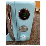 Galanz - Retro 0.7 Cu. Ft. Microwave - Bebop Blue Damage See Pictures