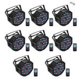 U`King LED Par Lights DJ Stage Light RGB 36 LED with Sound Activated Remote Control DJ Uplighting for Wedding Party Club Christmas Stage Lighting (8 Packs)