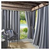 Sun Zero Valencia 54 x 84 Cabana Stripe Indoor/Outdoor Uv Protectant Curtain Panel
