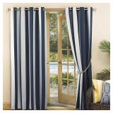 Sun Zero Valencia 54 x 84 Cabana Stripe Indoor/Outdoor Uv Protectant Curtain Panel