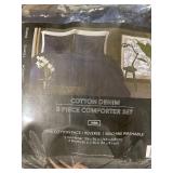 King 3pc 100% Cotton Comforter Set Denim - Sean John