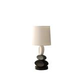 19 In. Coastal Como Modern Stacked Metal Table Lamp
