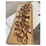 DecMode Tree Wall Art Decor, Metal Wall Decor, 47in x 14in, Brown
