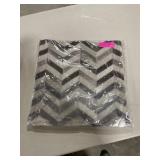 16 in. Brazilian Genuine Natural Leather High Quality Real Hair On Double Sided Cowhide Throw Pillow case Gray Chevron Design