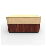 Budge Waterproof Outdoor Square Hot Tub Cover, Sedona, Tan, Multiple Sizes