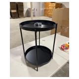 black round patio double table