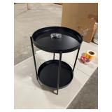 black round patio double table