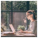 PAERSHI Transparent Acrylic Protective Shield Sneeze Guard Cough Protective Board Office Salesperson Desktop Hangable plexiglass Safety Shieldï¼18.5x18.5in)