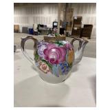 Romantic Garden Gold Rim 4.7-Qt Porcelain Refill Teapot Retail:$157.49