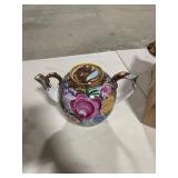 Romantic Garden Gold Rim 4.7-Qt Porcelain Refill Teapot Retail:$157.49