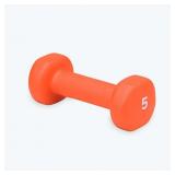 set of 4 Gaiam Neoprene Dumbbell, Orange, 5 Lbs,