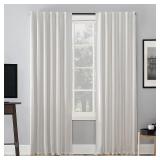 set of 2 Evelina Faux Silk 50in x 84in Thermal Blackout Curtain Panel