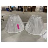 set of 2 Empire Box Pleat Lamp Shade, 6 inch Top, 14 inch Bottom, 9 inch Slant