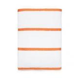 Arkwright 100% Cotton White Beach Towels with Horizontal Stripes (4 Pack) - 30 x 60 in.