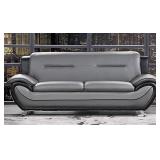 Bolin Furniture Modern PU Leather 3-Person Sofa