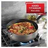 T-fal, Ultimate Hard Anodized, Nonstick 5 Qt. Jumbo Cooker, Black, E76582, 5 Quart, Grey