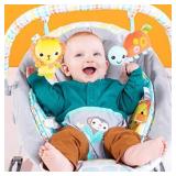 Bright Starts Whimsical Wild Cradling Bouncer Seat with Soothing Vibration & Melodies , 19x23x23 Inch (Pack of 1)