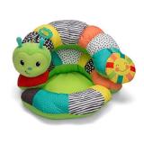 Infantino Prop-A-Pillar Tummy Time & Seated Support - Pillow Support for Newborn and Older Babies, with Detachable Support Pillow and Toys, for Development of Strong Head and Neck Muscles Green