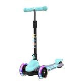 Hiboy Q1 Scooter for Kids - 4 Adjustable Heights, 3 Wheels with 2 LED Light-Up Front Wheels, Foldable Toddler Scooter for Boys and Girls from 2-6 Years Old