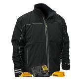 DEWALT DCHJ072 Heated Lightweight Soft Shell Jacket Kit with 2.0Ah Battery and Charger, DCHJ072D1, 2X, Black