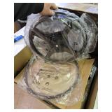 Powell Bronze with Muted Copper Stamped Back Counter Stool, 24"