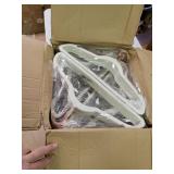 Amazon Basics Slim, Velvet, Non-Slip Suit Clothes Hangers, Ivory/Rose Gold - Pack of 100