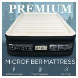 Englander Queen Size Air Mattress w/ Built in Pump - Luxury Double High Inflatable Bed for Home, Travel & Camping - Premium Blow Up Bed for Kids & Adults - Black