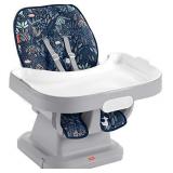 Fisher-Price Spacesaver Simple Clean High Chair, Moonlight Forest, Portable Baby-to-Toddler Dining Chair and Booster Seat with Easy Clean Up Features, Multi, 7.59 lb