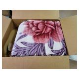 Lavish Home Rose Heavy Thick Plush Mink Blanket-8 Pound, 74 inches x 91 inches, Multicolor