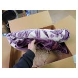 Lavish Home Rose Heavy Thick Plush Mink Blanket-8 Pound, 74 inches x 91 inches, Multicolor