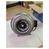 iPower 8 Inch 750 CFM Inline Duct Ventilation Fan HVAC Exhaust Blower for Grow Tent, Grounded Power Cord, 8", Grey