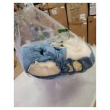 Furhaven Orthopedic Pet Bed for Dogs and Cats - Sherpa and Suede Snuggery Blanket Burrow Nest Dog Bed with Removable Washable Cover, Blue, 26-Inch