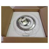 Arxeel Modern Crystal Chandelier, Contemporary Led Ceiling Lights Fixtures Pendant Lighting for Living Room Bedroom Restaurant Porch Dining Room (3 Rings,Dia 23.6"+15.7"+7.9")