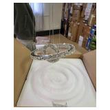 Arxeel Modern Crystal Chandelier, Contemporary Led Ceiling Lights Fixtures Pendant Lighting for Living Room Bedroom Restaurant Porch Dining Room (3 Rings,Dia 23.6"+15.7"+7.9")