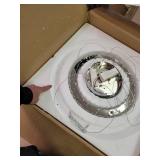 Arxeel Modern Crystal Chandelier, Contemporary Led Ceiling Lights Fixtures Pendant Lighting for Living Room Bedroom Restaurant Porch Dining Room (3 Rings,Dia 23.6"+15.7"+7.9")