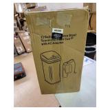 iTouchless 13 Gallon Sensor Trash Can Battery-Free Automatic Bin with Odor Filter, for Kitchen and Office, Black and Stainless Steel, Ac Adapter
