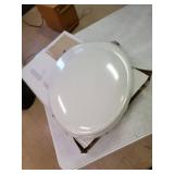 KOHLER K-4615-CP-0 Revival Elongated Toilet Seat with Polished Chrome Hinges, White