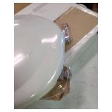 KOHLER K-4615-CP-0 Revival Elongated Toilet Seat with Polished Chrome Hinges, White