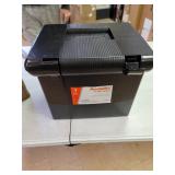Pendaflex Portable File Box with File Rails, Hinged Lid with Double Latch Closure, Black, (41742AMZ)